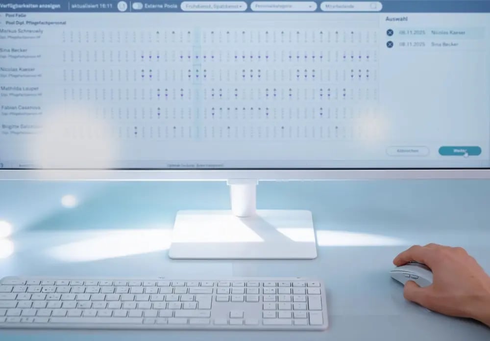 Ausfallmanagement fuer Verfuegbarkeiten und schnelle Ersatzplanung.PEP.