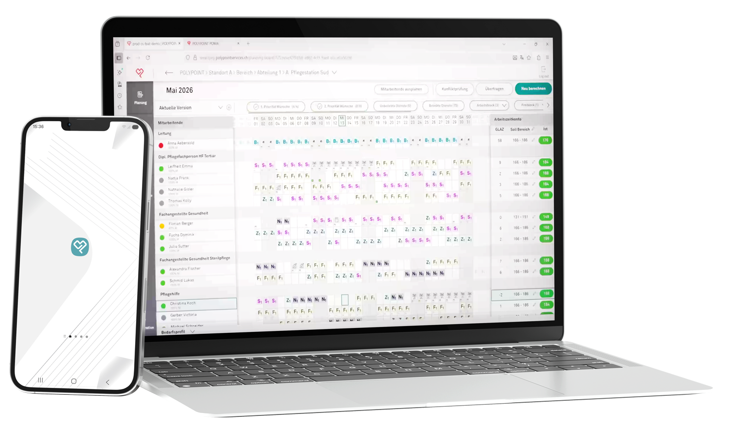 Mitarbeitendenwünsche und Automatisierung in einem Planungsprozess. smartPEP.